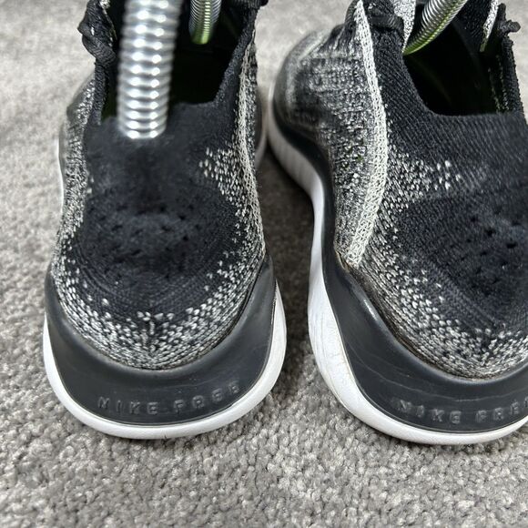 Nike Free Run Flyknit 2018 942839-101 Women’s Size 6.5 Black Running Shoes Used - Picture 8 of 13